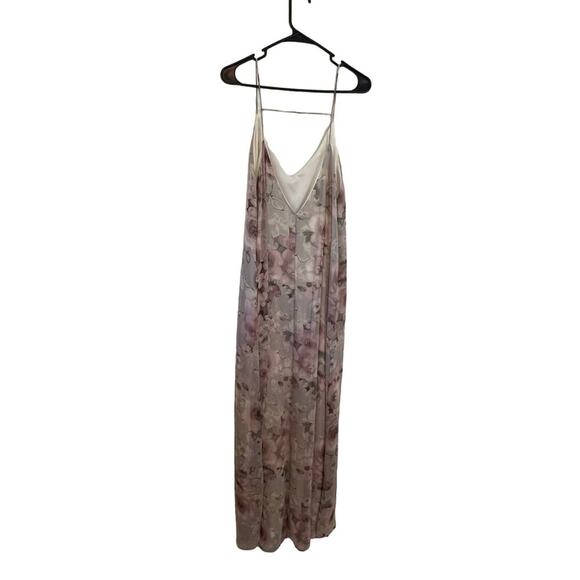 Lulu's Taupe Floral Print Shift Dress Size Medium - Picture 2 of 4